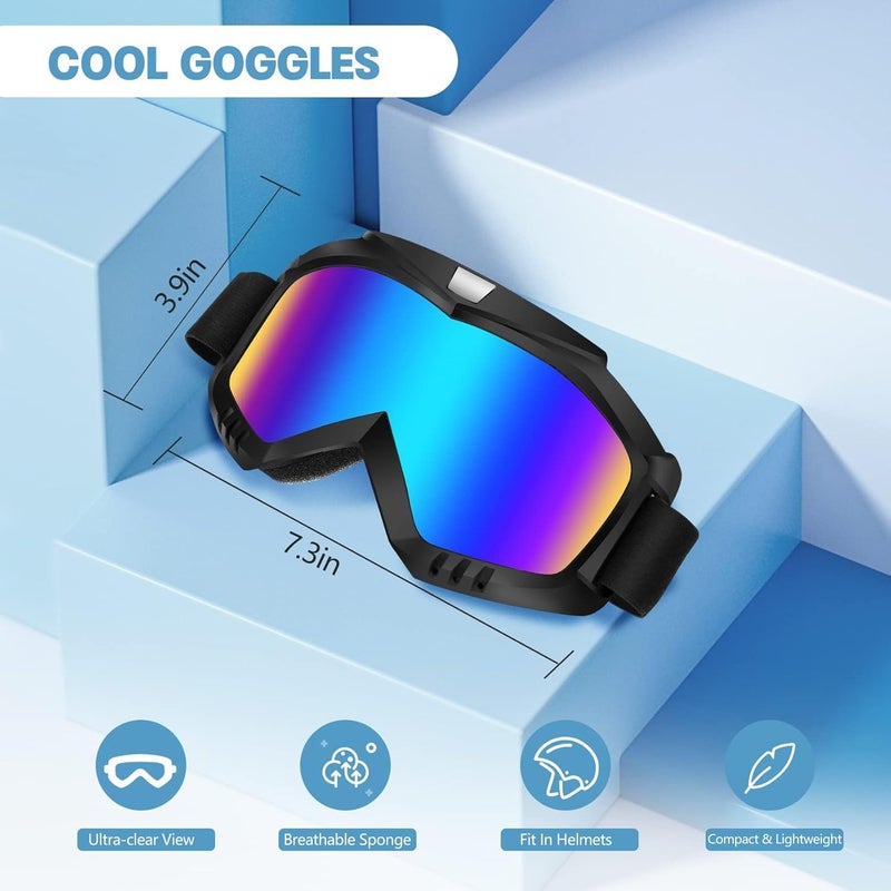Lievermo Dirt Bike Goggles for Motorcycle, ATV, Motocross, Ski, and Racing Helmet - Image 2